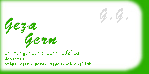 geza gern business card